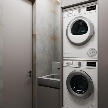 Интерьер ванной с постирочной  смотреть на Basicdecor