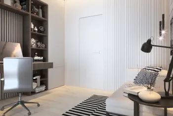 Интерьер с дверными жалюзи  смотреть на Basicdecor