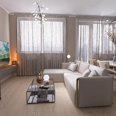 Интерьер гостиной c подсветкой  смотреть на Basicdecor