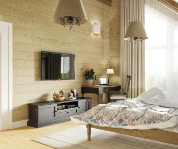 Интерьер детской с в деревянном доме  смотреть на Basicdecor