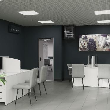 Интерьер офиса c подсветкой  смотреть на Basicdecor