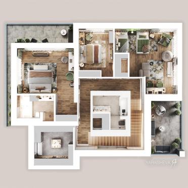 Интерьер с проходной в современном стиле смотреть на Basicdecor