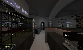 Интерьер кафе и ресторана с барной стойкой  смотреть на Basicdecor