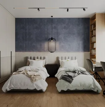 Интерьер детской cветильниками над кроватью  смотреть на Basicdecor