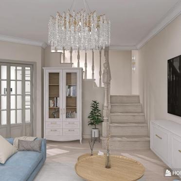 Интерьер гостиной с проходной и аркой в современном стиле смотреть на Basicdecor