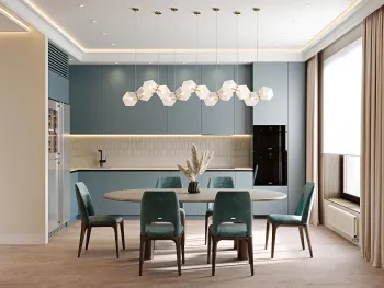 Интерьер cветильниками над столом  смотреть на Basicdecor