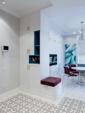 Интерьер с ресепшном и каретной стяжкой  смотреть на Basicdecor