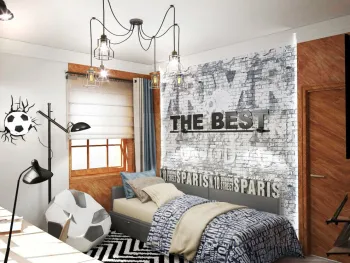 Интерьер детской и спальни с для мальчика  смотреть на Basicdecor
