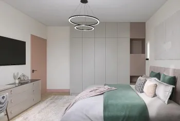 Интерьер спальни cветильниками над кроватью  смотреть на Basicdecor