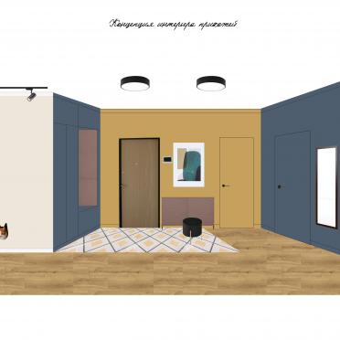 Интерьер прихожей с проходной  смотреть на Basicdecor