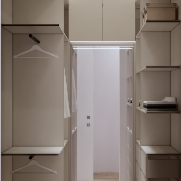 Интерьер гардеробной с гардеробной  смотреть на Basicdecor