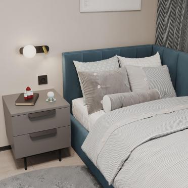 Интерьер детской cветильниками над кроватью  смотреть на Basicdecor