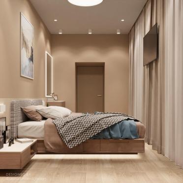 Коричневая спальня: 75 примеров дизайна