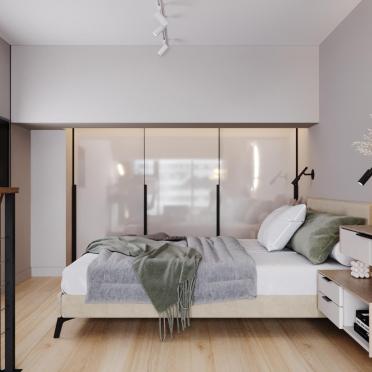 Интерьер спальни cветильниками над кроватью  смотреть на Basicdecor