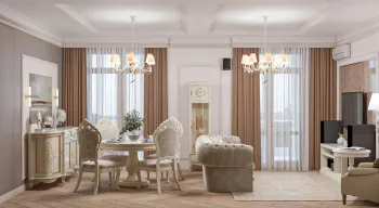 Интерьер гостиной в классическом стиле смотреть на Basicdecor