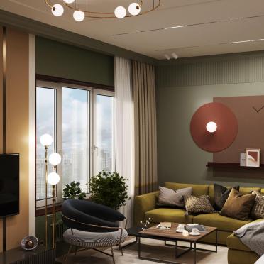Интерьер гостиной с подсветкой светодиодной и с подсветкой  смотреть на Basicdecor