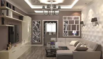 Интерьер гостиной c подсветкой в современном стиле смотреть на Basicdecor