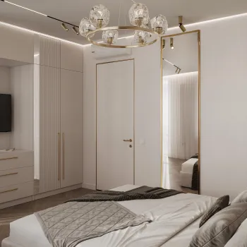 Интерьер спальни c подсветкой  смотреть на Basicdecor