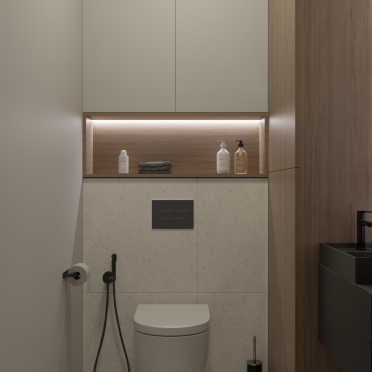 Интерьер ванной с нишей с подсветкой и с подсветкой  смотреть на Basicdecor