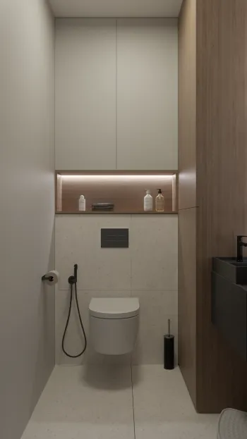 Интерьер ванной с нишей с подсветкой и с подсветкой  смотреть на Basicdecor