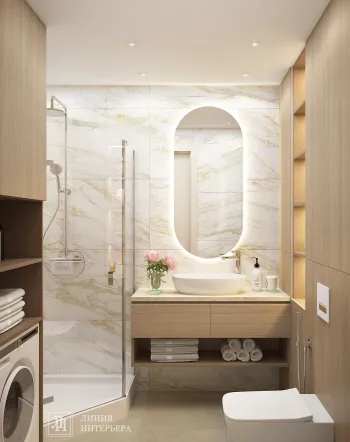 Интерьер ванной в современном стиле смотреть на Basicdecor