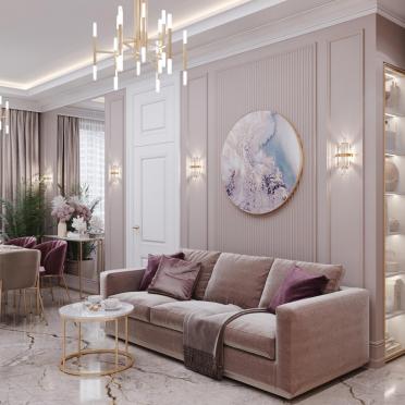 Интерьер гостиной с аркой  смотреть на Basicdecor