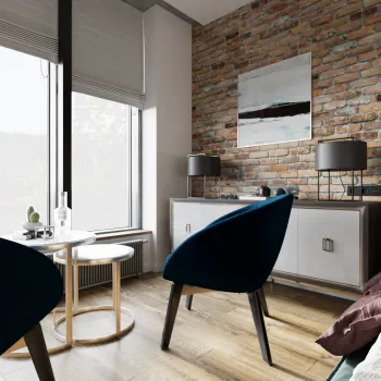Интерьер с жалюзи и дверными жалюзи  смотреть на Basicdecor