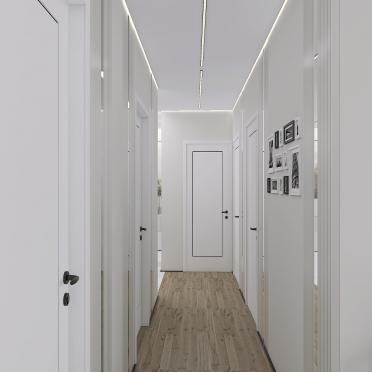Интерьер коридора cветовыми линиями и подсветкой светодиодной  смотреть на Basicdecor