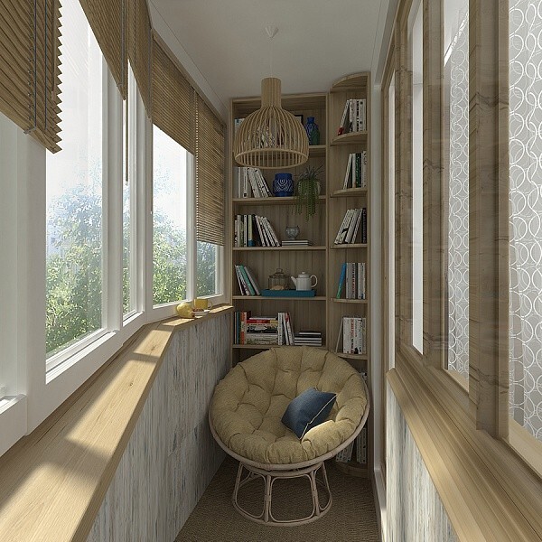 Интерьер балкона с балконом в современном стиле