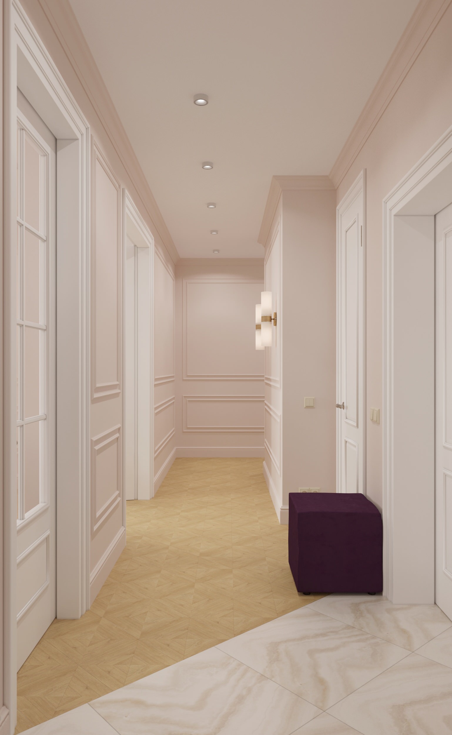 Интерьер коридора в классическом стиле