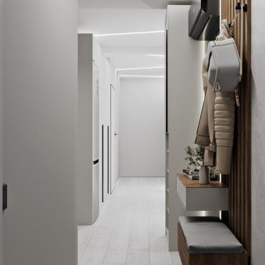 Интерьер коридора и прихожей с проходной  смотреть на Basicdecor