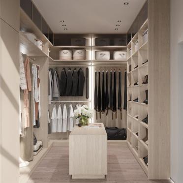 Интерьер гардеробной с гардеробной  смотреть на Basicdecor