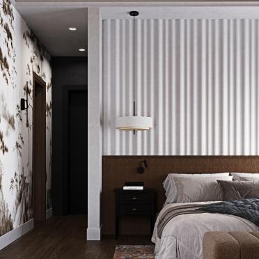 Интерьер спальни cветильниками над кроватью  смотреть на Basicdecor