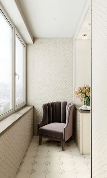 Интерьер с балконом в неоклассике смотреть на Basicdecor