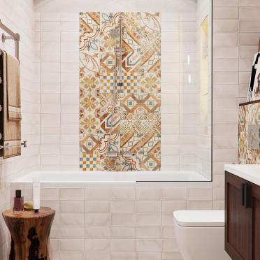 Интерьер ванной с душевой из плитки в марокканском смотреть на Basicdecor