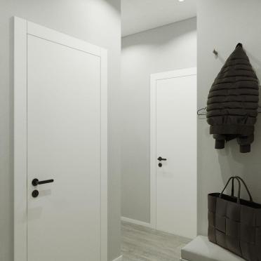 Интерьер прихожей с зеркалом на двери  смотреть на Basicdecor