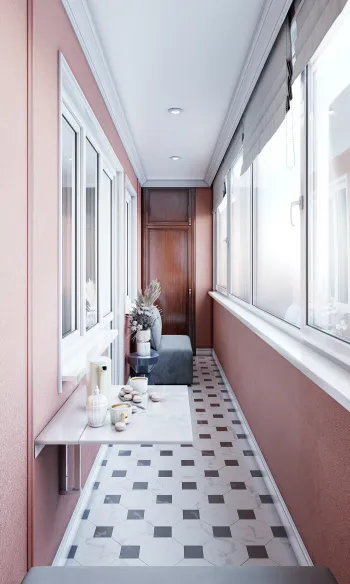 Интерьер балкона с балконом в неоклассике смотреть на Basicdecor