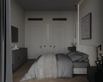 Интерьер спальни cветильниками над кроватью  смотреть на Basicdecor