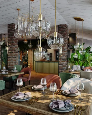 Интерьер кафе и ресторана  смотреть на Basicdecor