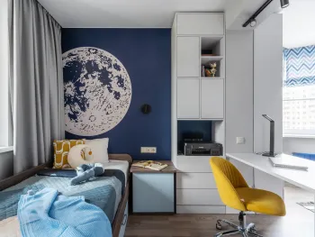 Интерьер детской c рабочим местом  смотреть на Basicdecor