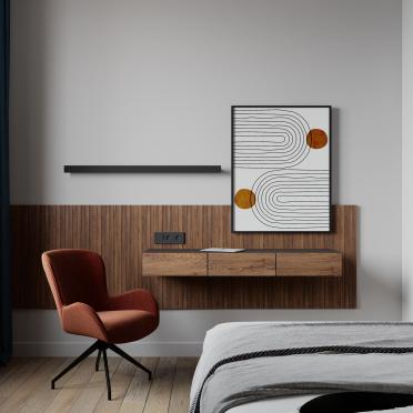 Интерьер гостиной с телевизором на стене  смотреть на Basicdecor