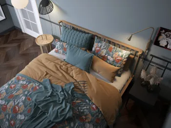 Интерьер спальни в ретро смотреть на Basicdecor