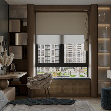 Интерьер детской с жалюзи и дверными жалюзи  смотреть на Basicdecor