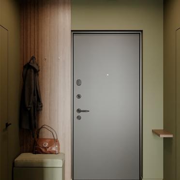 Интерьер прихожей с зеркалом на двери  смотреть на Basicdecor