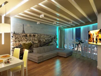 Интерьер c подсветкой в современном стиле смотреть на Basicdecor