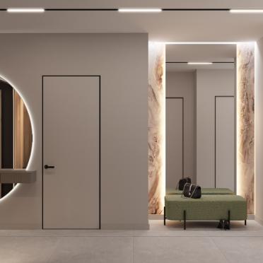 Интерьер с нишей с подсветкой, подсветкой светодиодной и с подсветкой  смотреть на Basicdecor