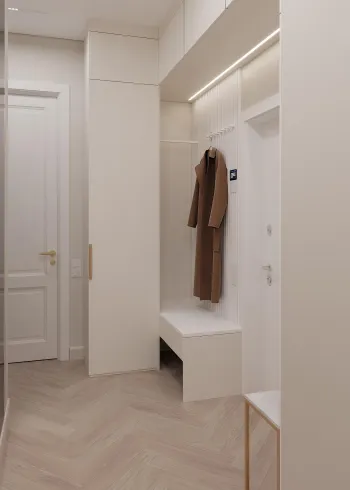 Интерьер прихожей с проходной  смотреть на Basicdecor