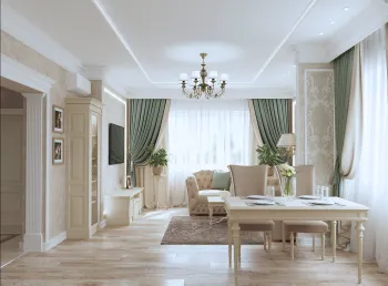 Интерьер гостиной в классическом стиле смотреть на Basicdecor