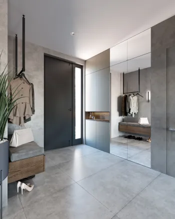 Интерьер прихожей в современном стиле смотреть на Basicdecor