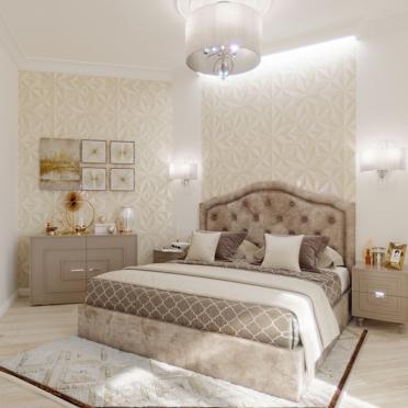 Интерьер спальни cветильниками над кроватью  смотреть на Basicdecor